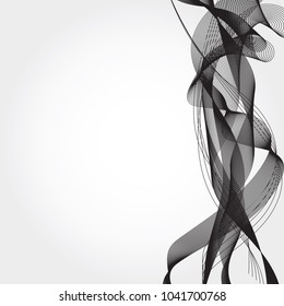 Abstract gray wave streamline graphic design background. Vector Illustration