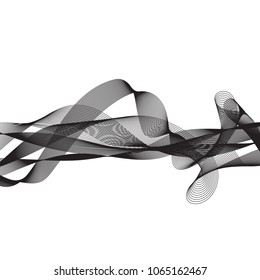 Abstract gray wave streamline graphic design background. Vector Illustration