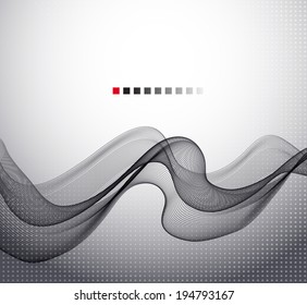 Abstract gray wave vector background.