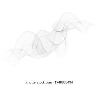 Abstract gray wave vector background gray wave flow
