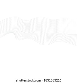 Onda gris abstracta con fondo blanco 