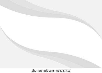 Abstract Gray wave, white background,  Vector Illustration