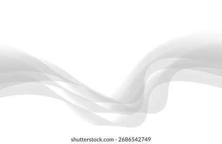 Abstract gray waves on a light background.Abstract vector background. Vector illustration