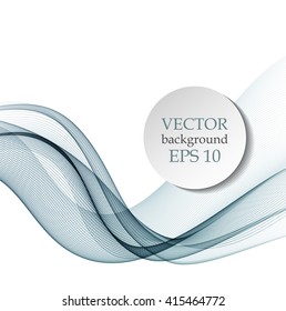 Abstract gray waves on white background