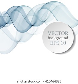 Abstract gray waves on white background