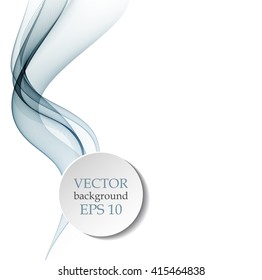 Abstract gray waves on white background