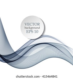 Abstract gray waves on white background