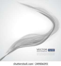 Abstract gray wavy background. Vector illustration.