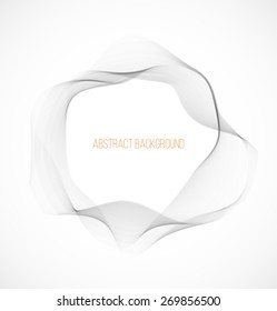 Abstract gray wavy circle background curky design element for your business presentation or website. Vector illustrtion