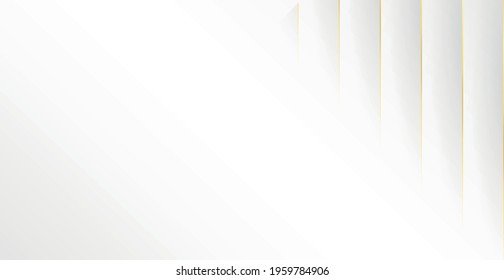 Abstract gray - white background with golden lines - Vector illustration