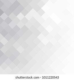 Abstract gray white background with mesh of rhombus or squares. Mosaic. Geometric template.