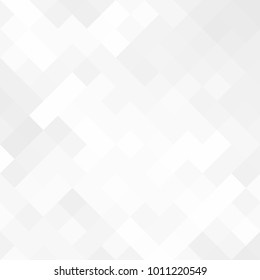 Abstract gray white background with mesh of rhombus or squares. Mosaic. Geometric template.