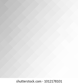 Abstract gray white background with mesh of rhombus or squares. Mosaic. Geometric template.