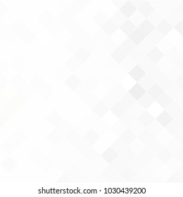 Abstract gray white background with mesh of rhombus or squares. Mosaic. Geometric template.