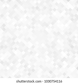 Abstract gray white background with mesh of rhombus or squares. Mosaic. Geometric template.
