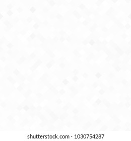 Abstract gray white background with mesh of rhombus or squares. Mosaic. Geometric template.