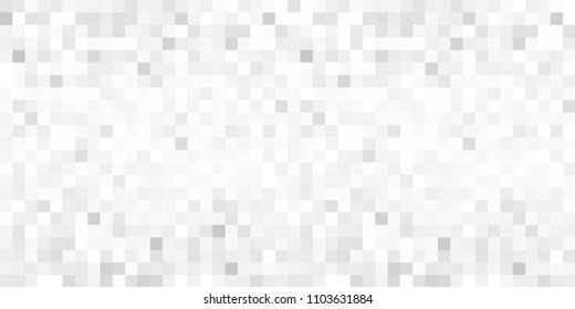 Abstract gray white background with mesh of squares. Mosaic. Geometric template.