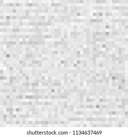 Abstract gray white background with mesh of squares. Mosaic. Geometric template.