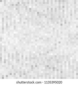 Abstract gray white background with mesh of squares. Mosaic. Geometric template.