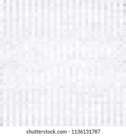 Abstract gray white background with mesh of squares. Mosaic. Geometric template.