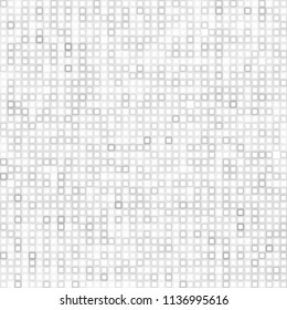 Abstract gray white background with mesh of squares. Mosaic. Geometric template.
Cells. 