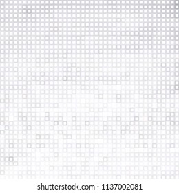 Abstract gray white background with mesh of squares. Mosaic. Geometric template. Cells.
