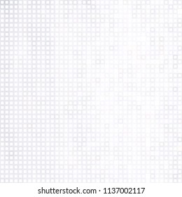 Abstract gray white background with mesh of squares. Mosaic. Geometric template. Cells.