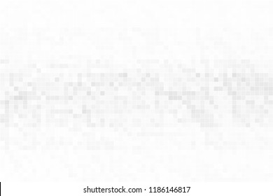 Abstract gray white background with mesh of squares. Mosaic. Geometric template