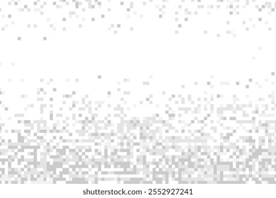 Abstract gray white background with mesh of squares.pixel stye.