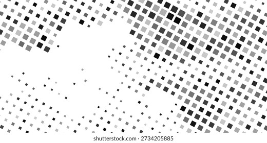 Abstrakter grauer weißer Hintergrund mit einem Netz von Quadraten. Mosaik. Geometrische Vorlage