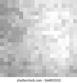 Abstract gray white background with mesh of squares. Mosaic. Geometric template.