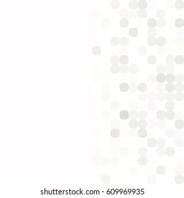 Abstract gray white background with mesh of circles. Geometric template.