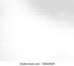 Abstract gray white background with mesh of squares. Mosaic. Geometric template.