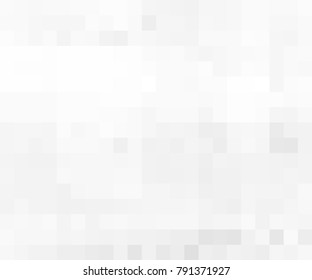 Abstract gray white background with mesh of squares. Mosaic. Digital style. Geometric template. Cells.