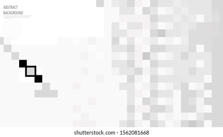 Abstract gray white background with squares. Mosaic. eps10 Vector