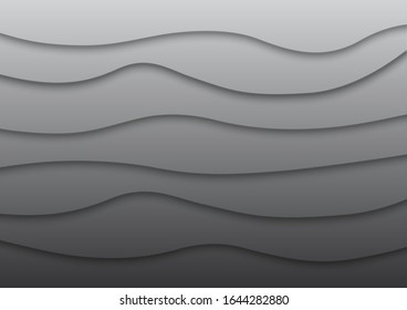 Abstrakter grauer und weißer Hintergrund mit Wellenmuster.