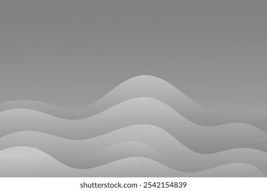 Abstract gray and white background with wave pattern.Modern gradient background.