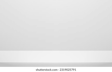 Abstract gray and white backgrounds. White, gray empty room studio gradient used for background and display your products. Graphic art design. Vector illustration.