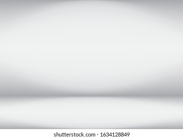 Abstract gray and white backgrounds gradient vector illustration, display products ,room, interior