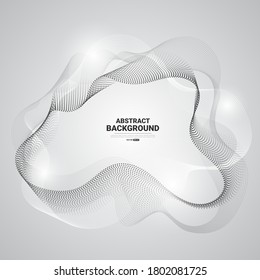  Abstract gray and white color background with dynamic waving lines.