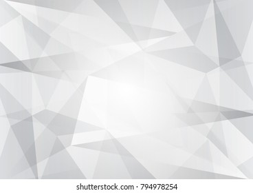Color gris y blanco abstracto de bajo polo, fondo vectorial, ilustración geométrica con degradado triangular para su diseño empresarial.