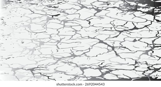 Diseño de fondo de patrón de textura agrietada gris y blanco Abstractas