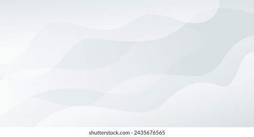 Fondo abstracto de la curva gris y blanco, papel pintado moderno blanco con formas de onda. Adecuado para plantillas, banners, anuncios, eventos, páginas web y otros