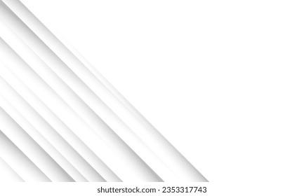 Abstract gray white diagonal line geometry subtle blank space background texture vector illustration.
