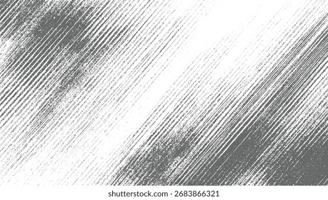 Textura abstrata de linhas diagonais cinzentas e brancas com aparência aflita e áspera.