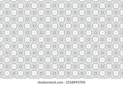 Abstract gray and white floral pattern