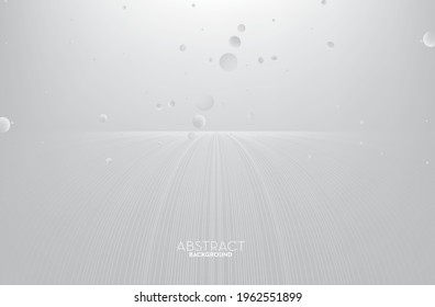 Abstract gray and white flowing line digital technology, smooth particle wave, big data techno design concept background wallpaper, vector eps
