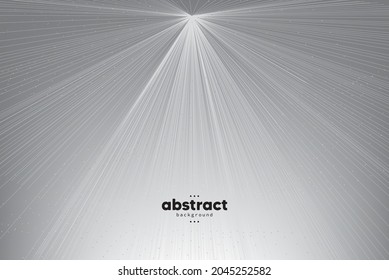 Abstract gray and white flowing line digital technology, smooth particle wave, big data techno design concept background wallpaper, vector eps
