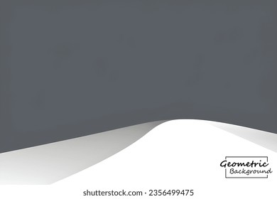 Resumen de fondo geométrico gris y blanco. Composición dinámica de formas. Ilustración vectorial.