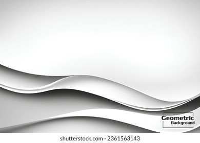 Resumen de fondo geométrico gris y blanco. Composición dinámica de formas. Ilustración vectorial.